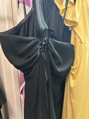 Lane Bryant Black halter strapless padded Dress with Jewel Accent